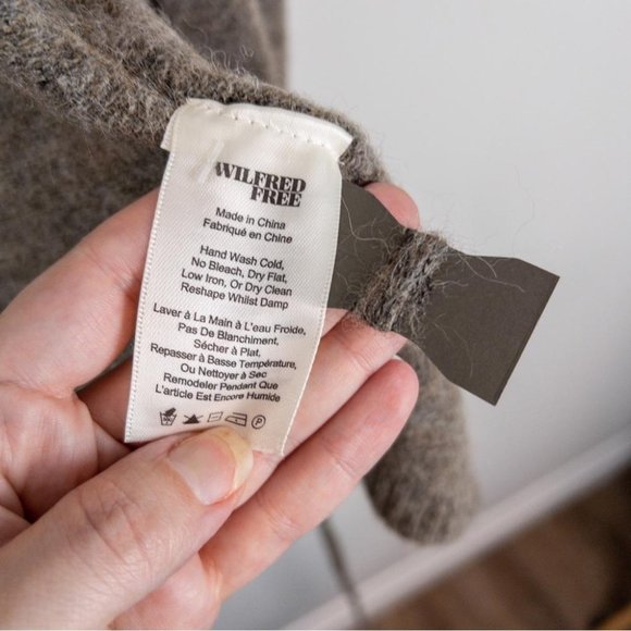 Wilfred Free Womens Taupe Gigi Wrap Sweater - Size XS - Picture 9 of 11